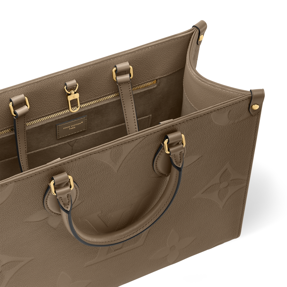 OnTheGo MM Bag Luxury Monogram Empreinte Leather Grey LOUIS
